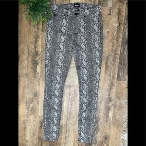 Hudson Skinny Pants Snakeskin Print Nico mid-rise